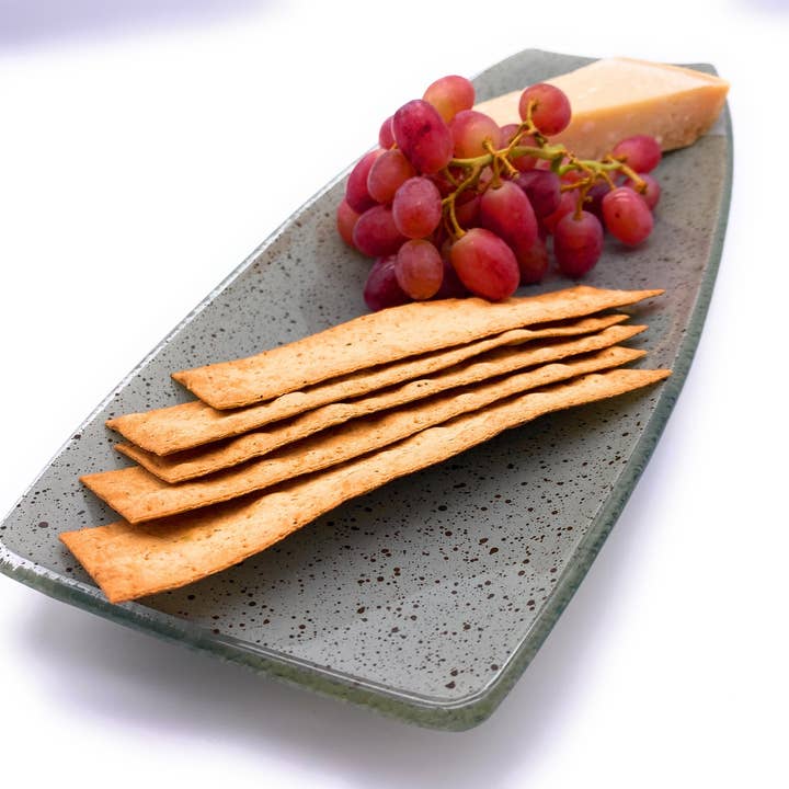 TUART GLASSWARE - Wholesale Platter - Rectangular Glass Plate. Glass Sushi Platter. Glass Cheese Plate. Handmade Fused Glass Plate. Plate for Fruits. Handmade Snack Plate.7