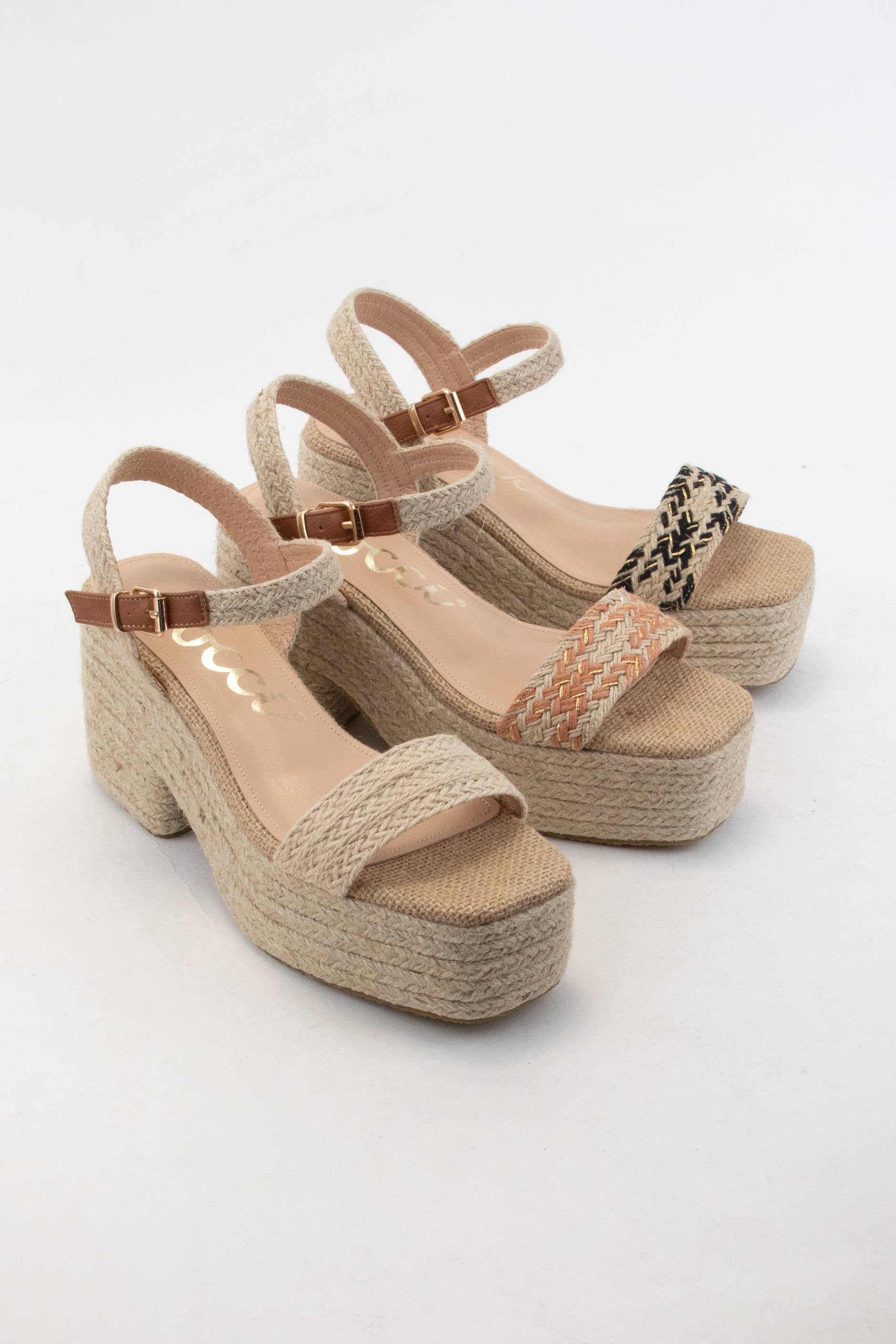 CCOCCI - Vendita all'ingrosso Scarpe con plateau - Donna - SANDALI RIMA ESPADRILLES WRAPPED CHUNKY CON TACCO PLATEAU0