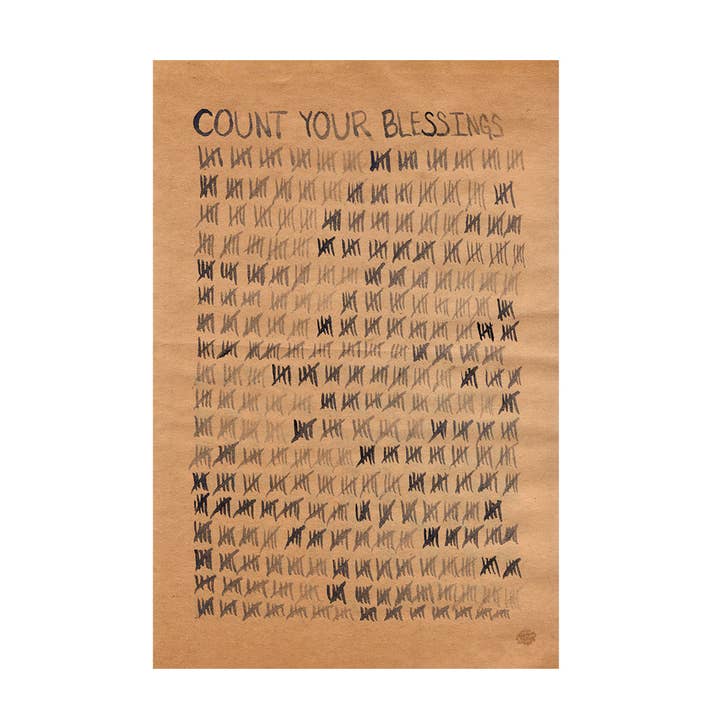 Comptez vos bénédictions Impression d'art aquarelle pour la vente par Matthew Allen Art