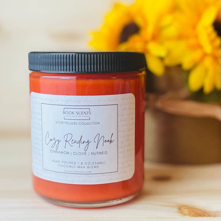 Cozy Reading Nook | Book Scented Candle for Book Lovers for wholesale by Book Scents Candles