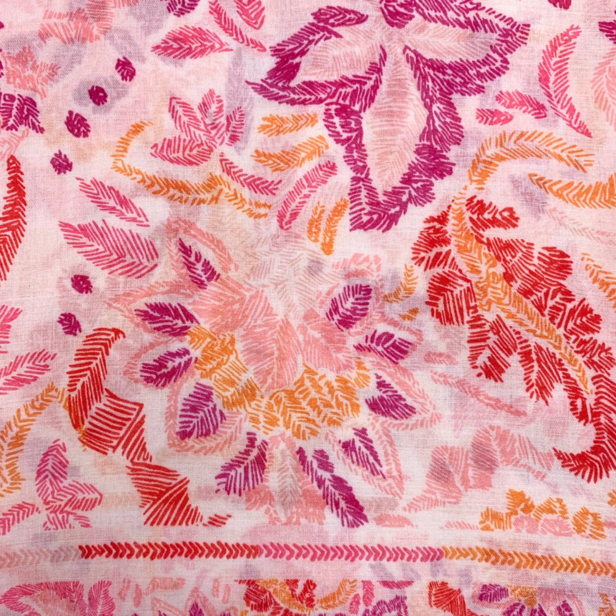 Lili Scarves (US Duty Free) – wholesale Scarf – Women's – Summer Leaves Print Scarf8