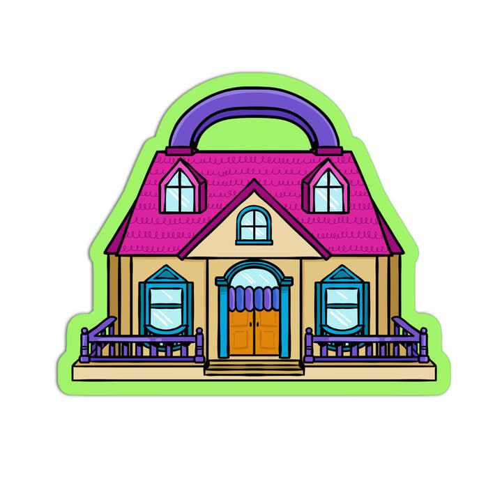 90's Stuff Doll House Vinyl Textured Sticker for wholesale by Girls Printing House