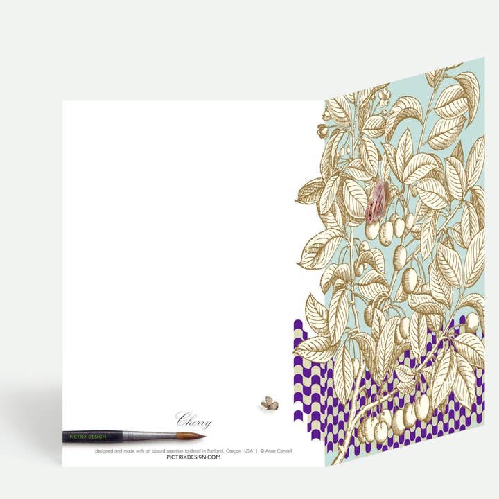 Pictrix Design - Wholesale Everyday Greeting Card - LAST 12: “Cherry” (warm palette) greeting card1