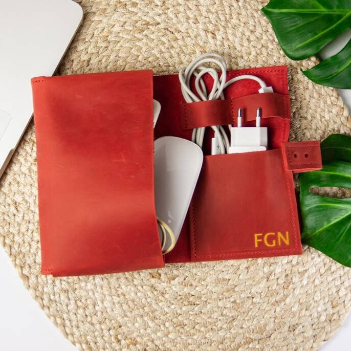 Pikore - Wholesale Cord Holder - Leather Tech Organizer0