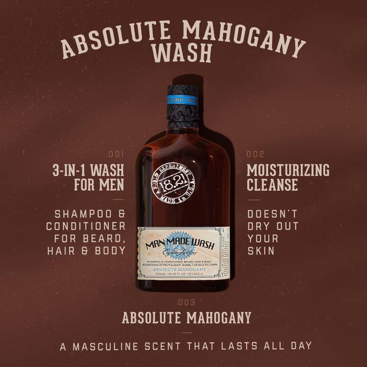 18.21 Man Made - Wholesale 2-in-1 Shampoo & Body Wash - Men's - Absolute Mahogany Man Made Wash2