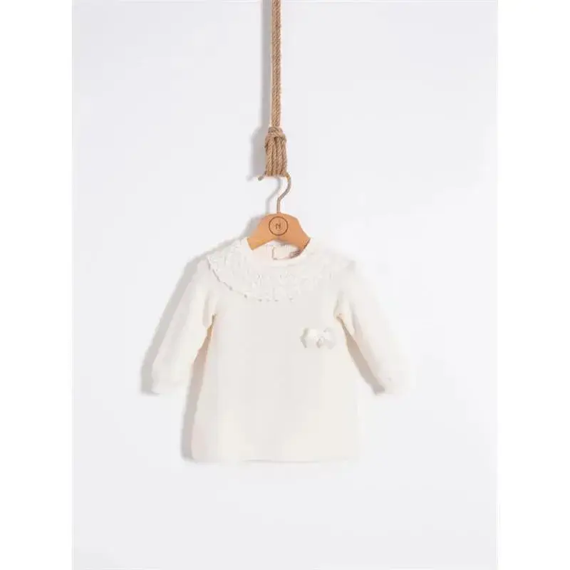 Nipperland - Wholesale Dress - Baby - Knitted Baby Dress with Collar – Organic Cotton1
