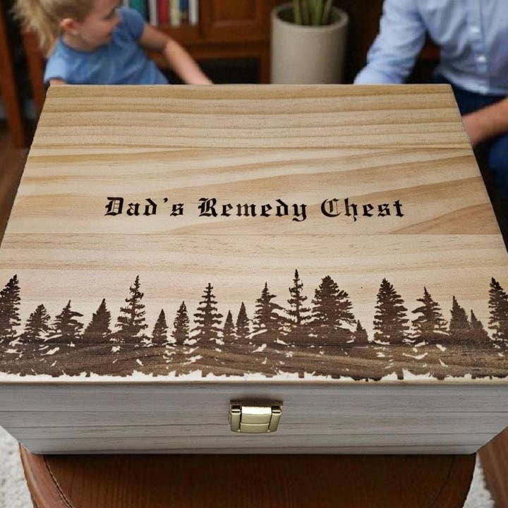 Boîte à Souvenirs en Bois – Rangement Naturel de Souvenirs | Pin ou Bambou (20x25x10 cm) pour la vente par Newfashioned Relics