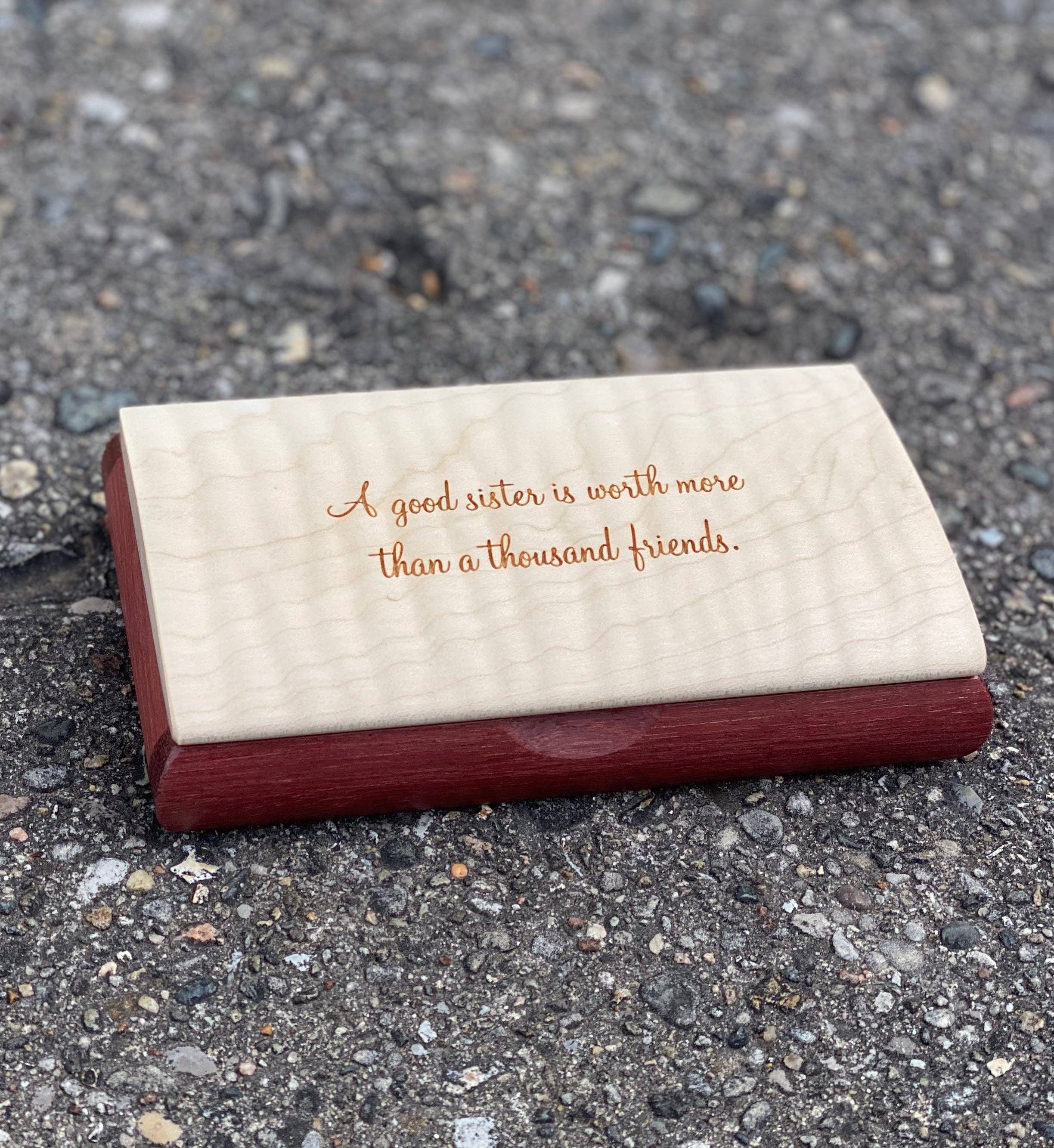 Mikutowski Woodworking - Wholesale Decorative Box - Wooden Possibility Box Engraved with Best Selling Quotes24