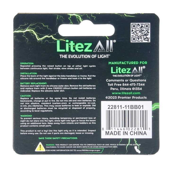 LitezAll - Wholesale Biking Accessories - LitezAll LED Bike Safety Lights Headlight and Tail Light28