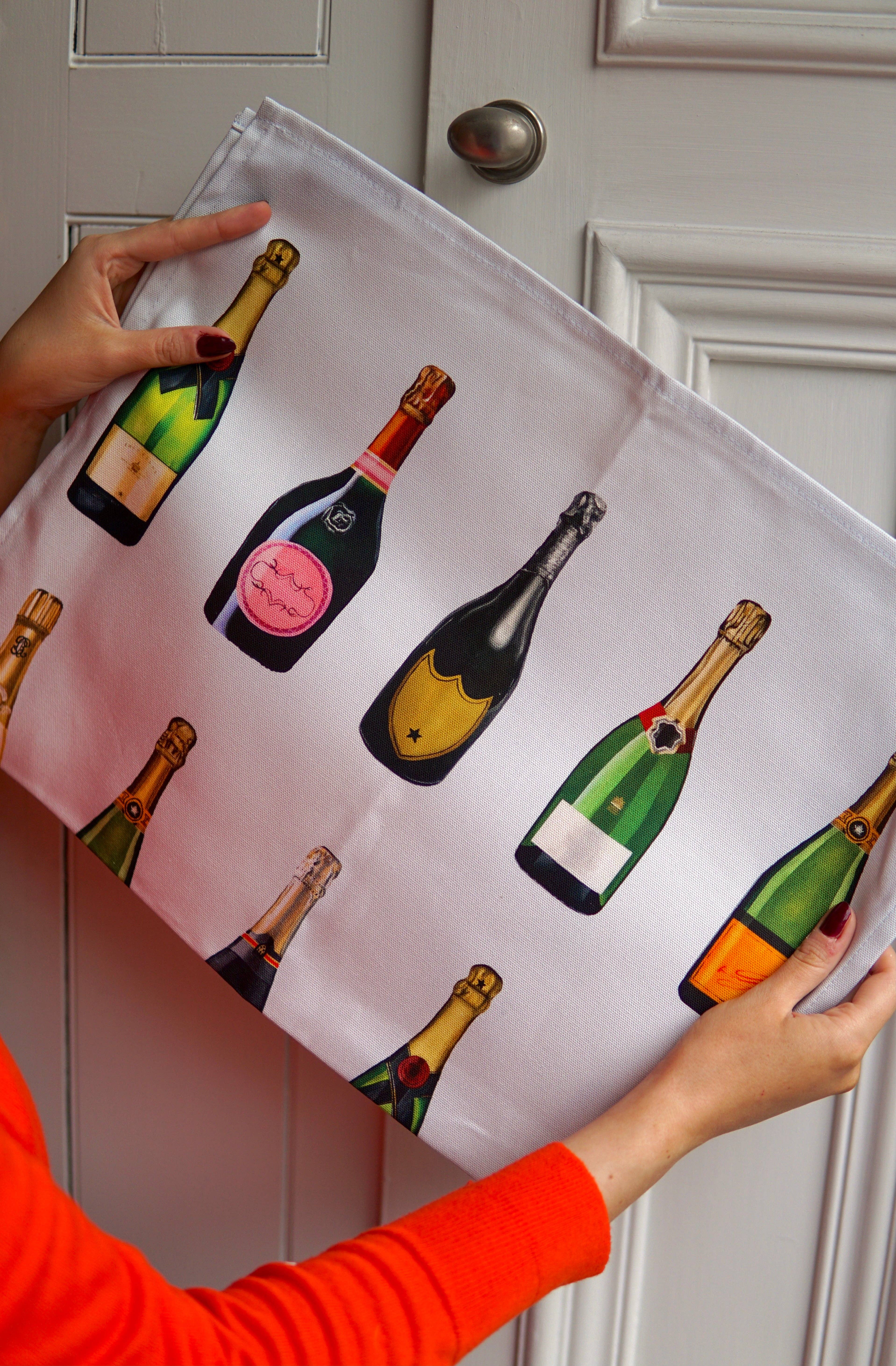 Jessica Anderton Designs Limited – wholesale Tea towel – Champagne and Fizz Tea Towels  (Best-Seller)2