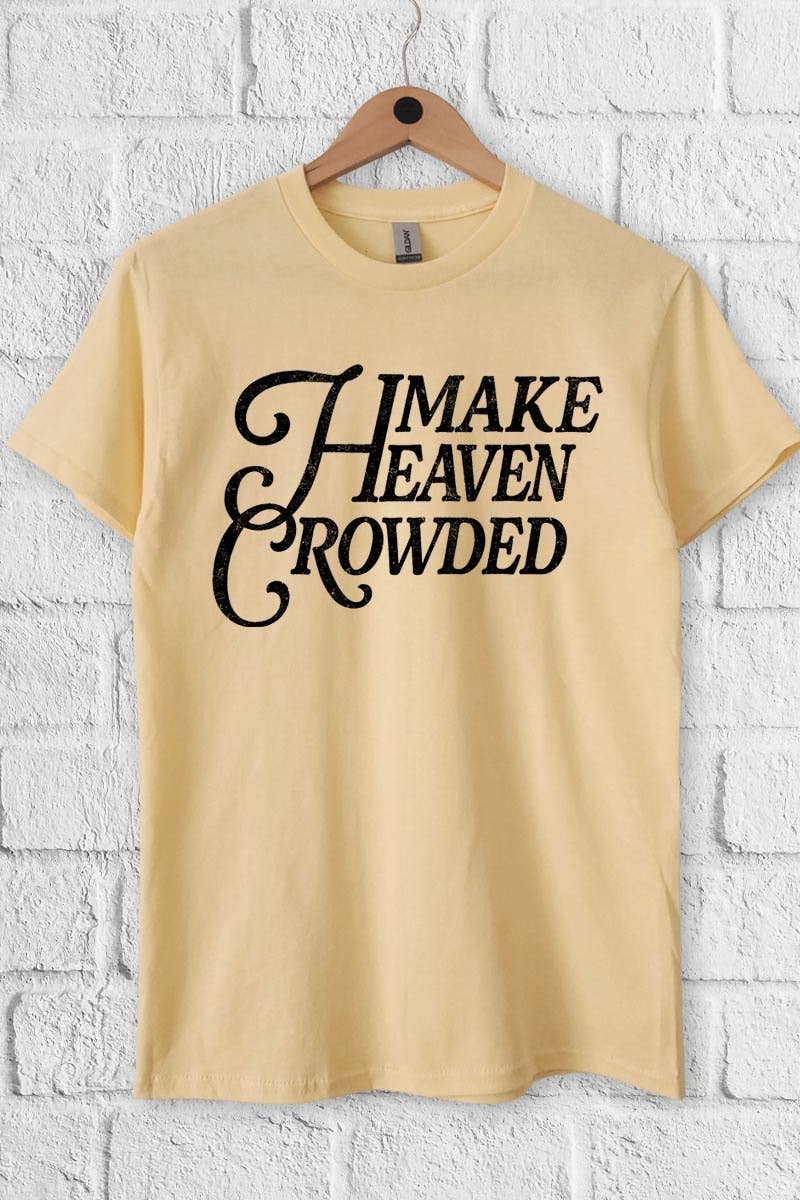 Pink Irene Wholesale - Wholesale Shirt - Women's - Make Heaven Crowded Graphic Heavy Cotton Tee9