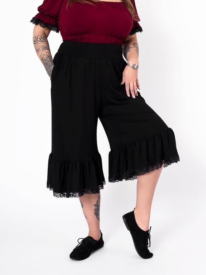 Calças bloomers Love Like Blood - preto por atacado de Putré-Fashion
