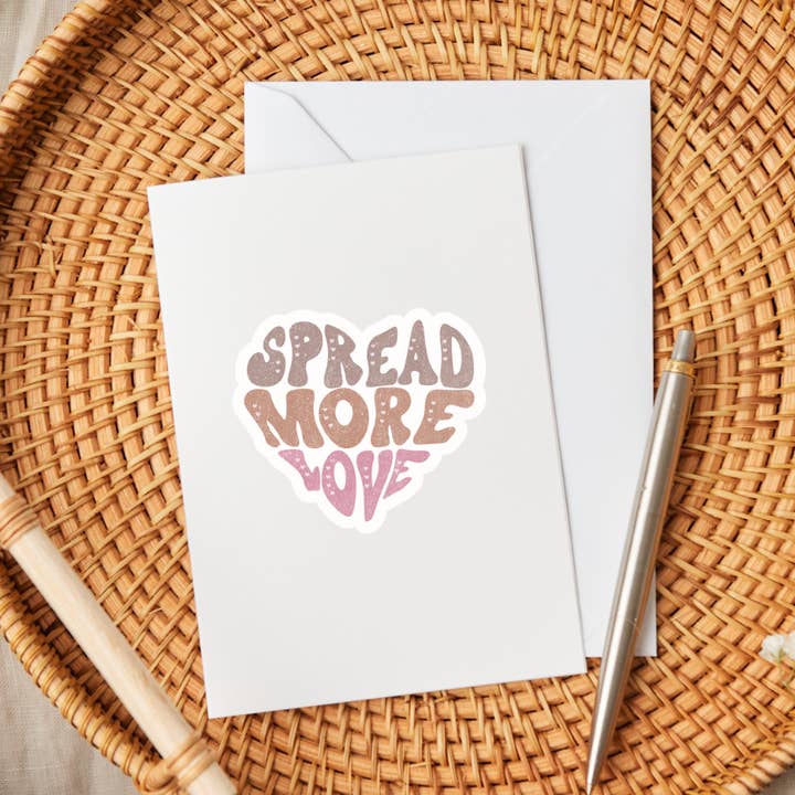 Autocollant imperméable Spread More Love pour la vente par Earth and Timber co