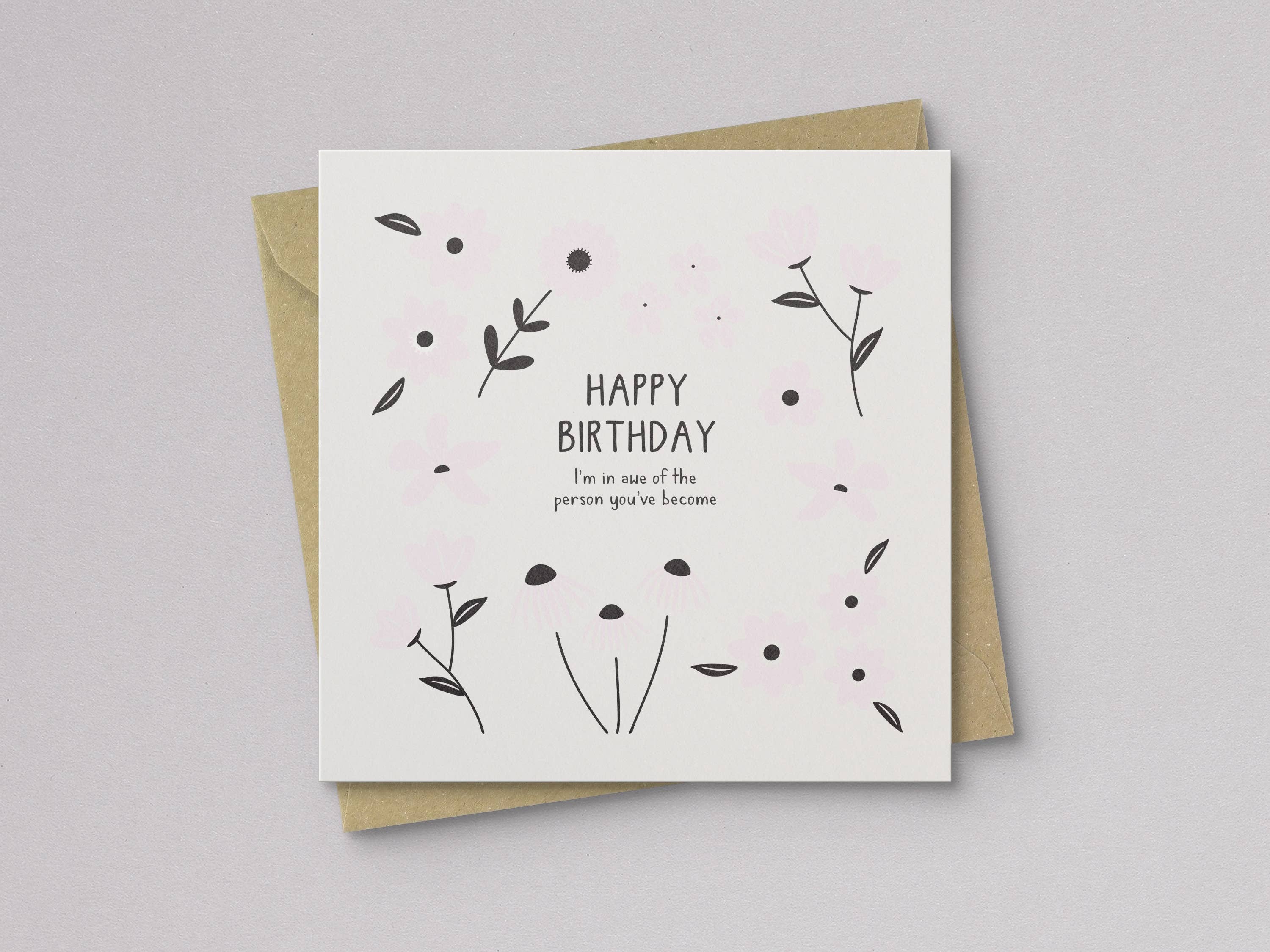 Kwohtations - Wholesale Birthday Card - In Awe of You Birthday Spring Flower Card1
