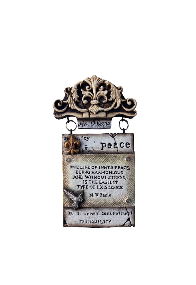 Mardi Gras Creations - Vente Plaque murale - Plaque avec citation de paix0