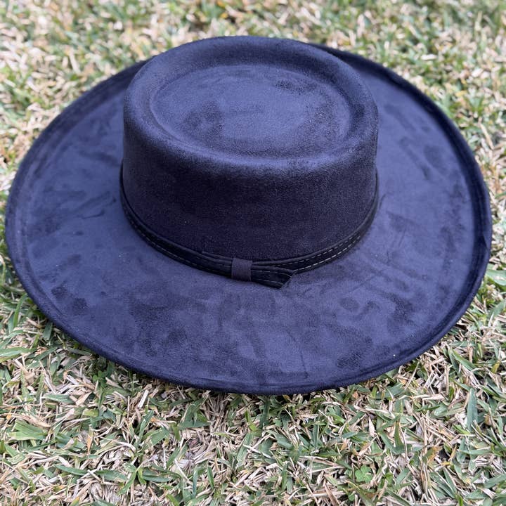 Alberly USA - Wholesale Fedora - Women's - vegan suede hat with pencil brim4