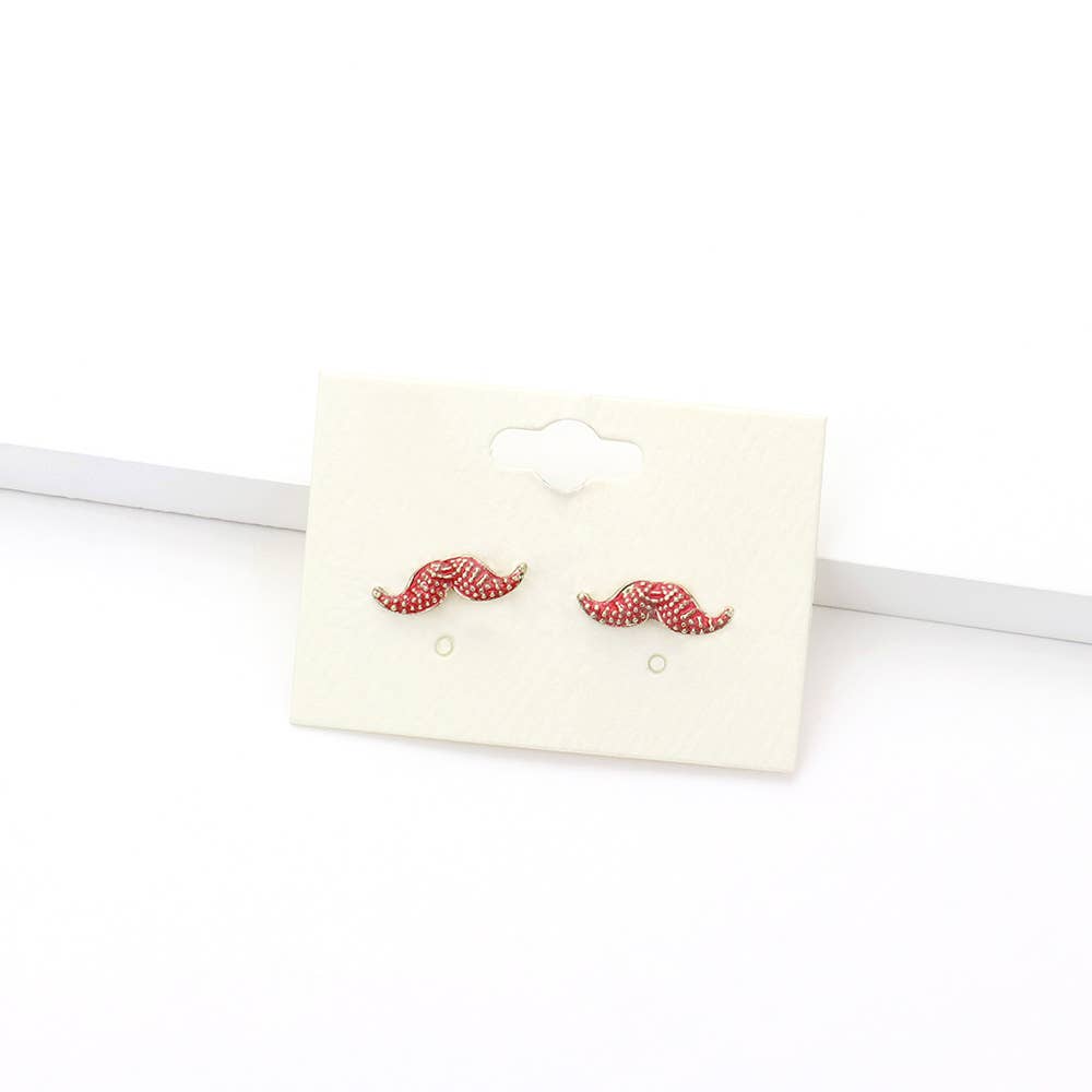 Sensibling Corp. - Wholesale Stud/Post Earrings - Mustache Stud Earrings1