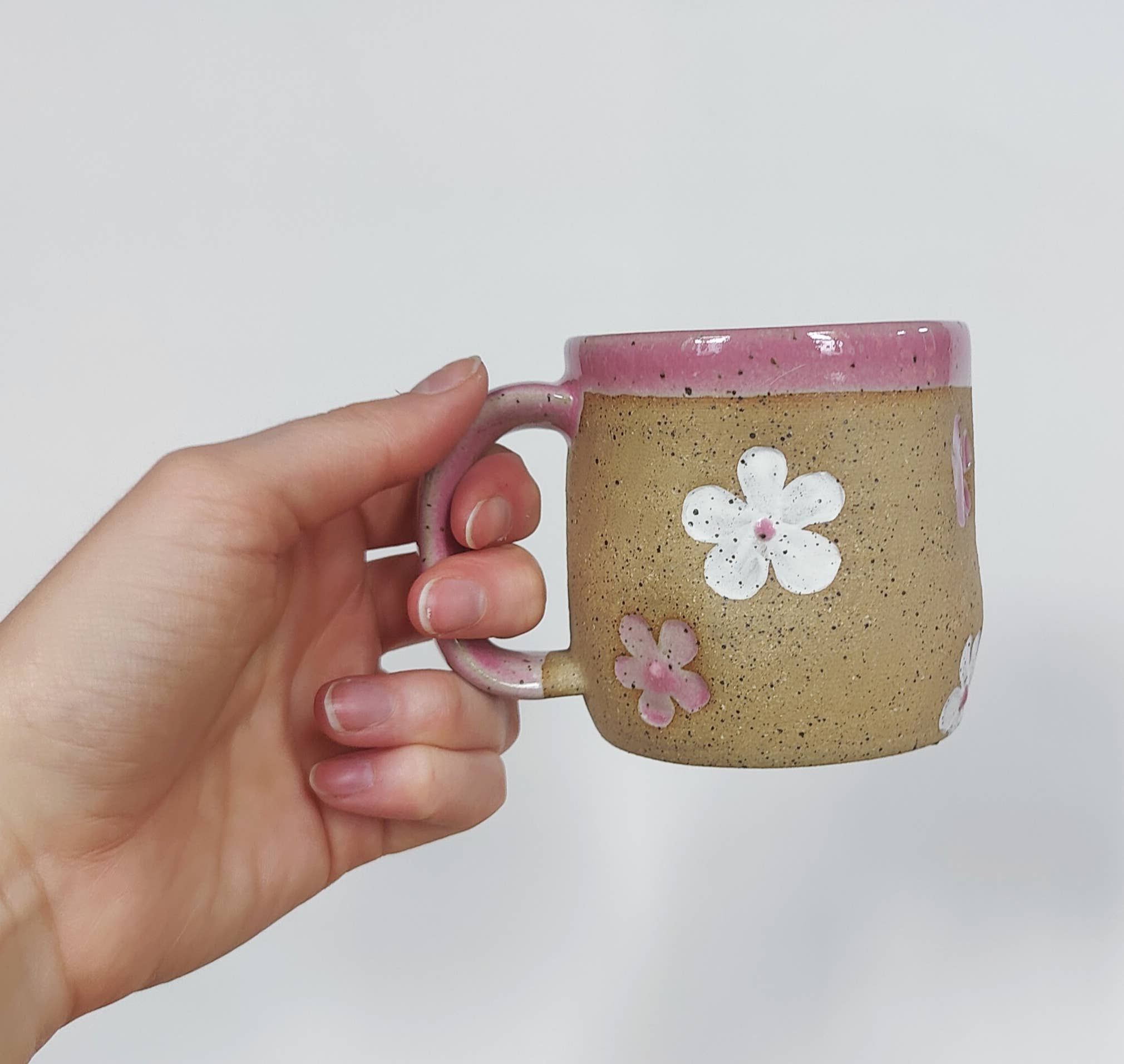 Osso Ceramics - Wholesale Coffee Mug - Primrose Pink Floral Ceramic Mug0