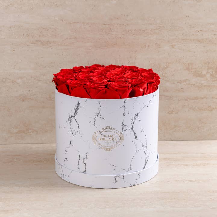 2-Dozen Roses In Marble Box for wholesale by Lasting Brilliance