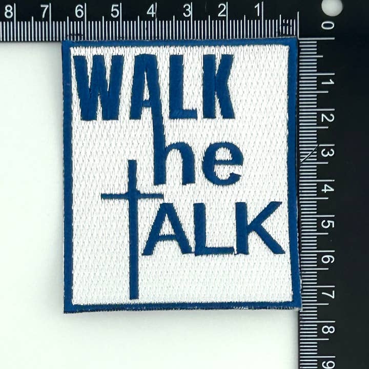 Aloe and Milk Boutique - Wholesale Patch - Walk the Talk patch, faith patches, scripture patch