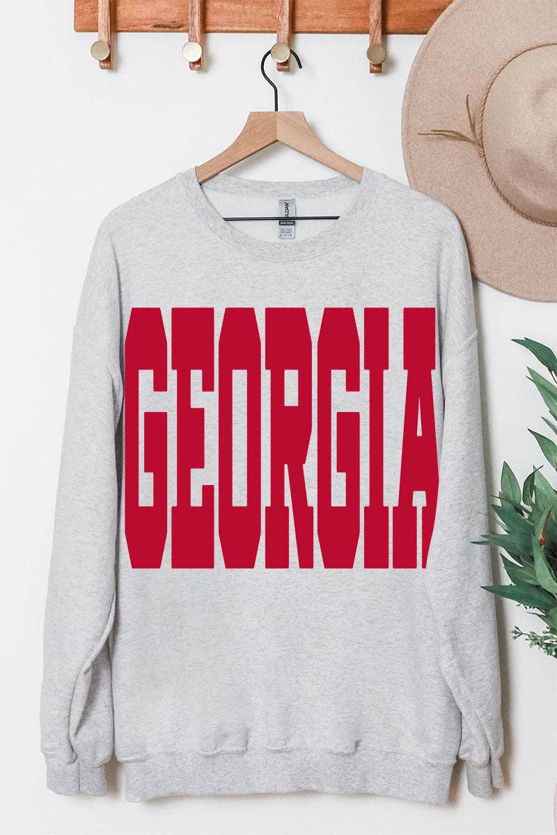 Wholesale Accessory Market - Wholesale Graphic Sweatshirt - Women's - Bold Georgia Heavy Blend Crew Sweatshirt0