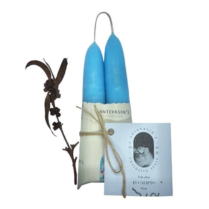 Antevasin´s Store – wholesale Tapered candle/candlestick – EUCALYPTUS Celestial Ritual Candle 40gr x 13cm (flow)