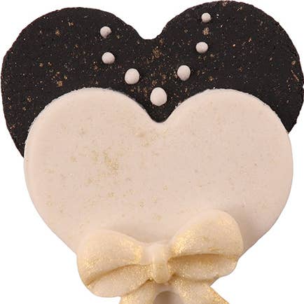 Bombasei Decor GmbH - Wholesale Cake Decorating Kit - Fondant heart black/white (100 pieces)0
