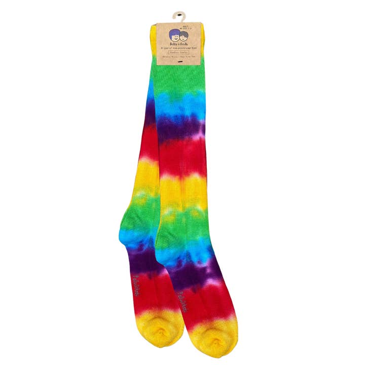 Polly and Andy - Vendita all'ingrosso Calzini - Unisex - Calzino al ginocchio in bambù tie-dye (punta senza cuciture) - Adulto