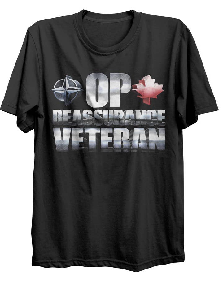 Operation REASSURANCE Veteran T-Shirt for wholesale by Canada for Victory