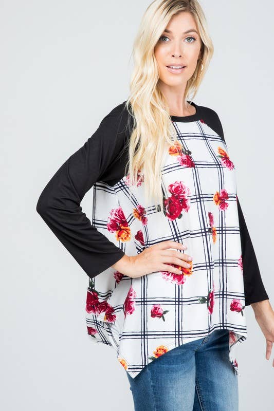 Rose Mellow Fashion - Venta al por mayor Túnica - Mujer - Jersey a cuadros Shark Bite Tunic7