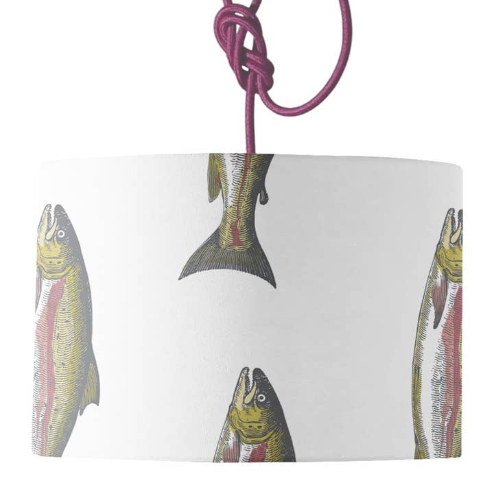 Severn Salmon Lamp Shade for wholesale by Mustard & Gray Ltd