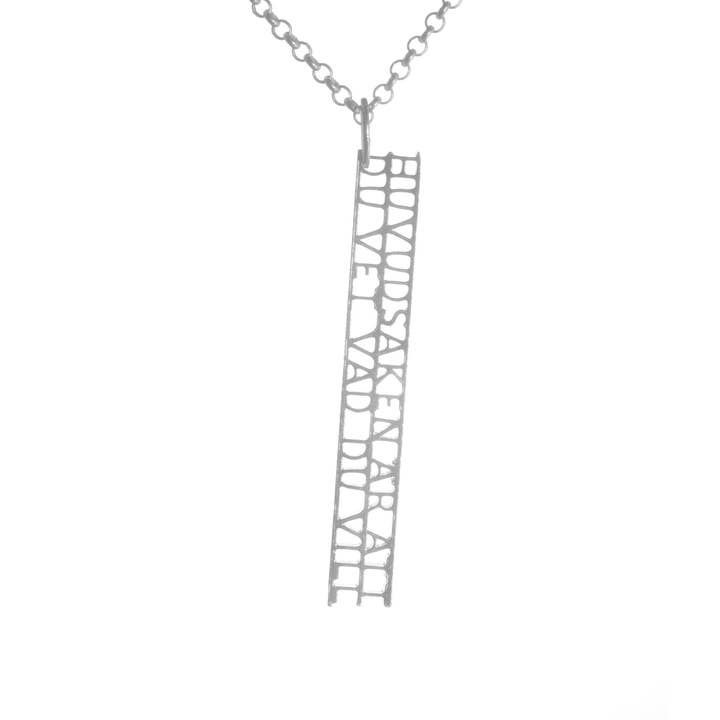Ordbord - Wholesale Pendant/Charm Necklace - Sterling Silver Moomin Quote Pendant Necklace