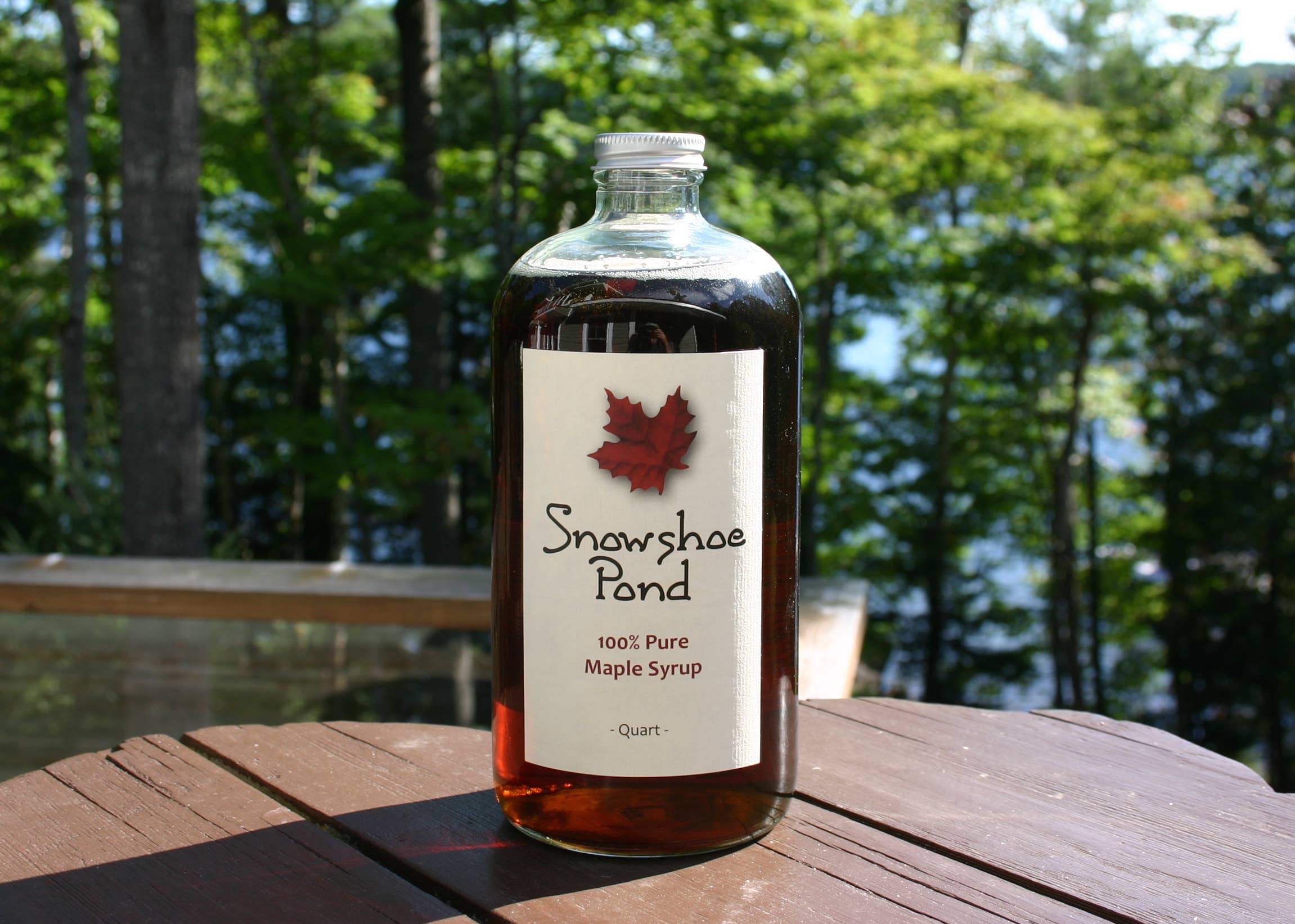 Rock Maple Mountain LLC - Wholesale Maple Syrup - Snowshoe Pond Organic Maple Syrup, quart (32 oz)1