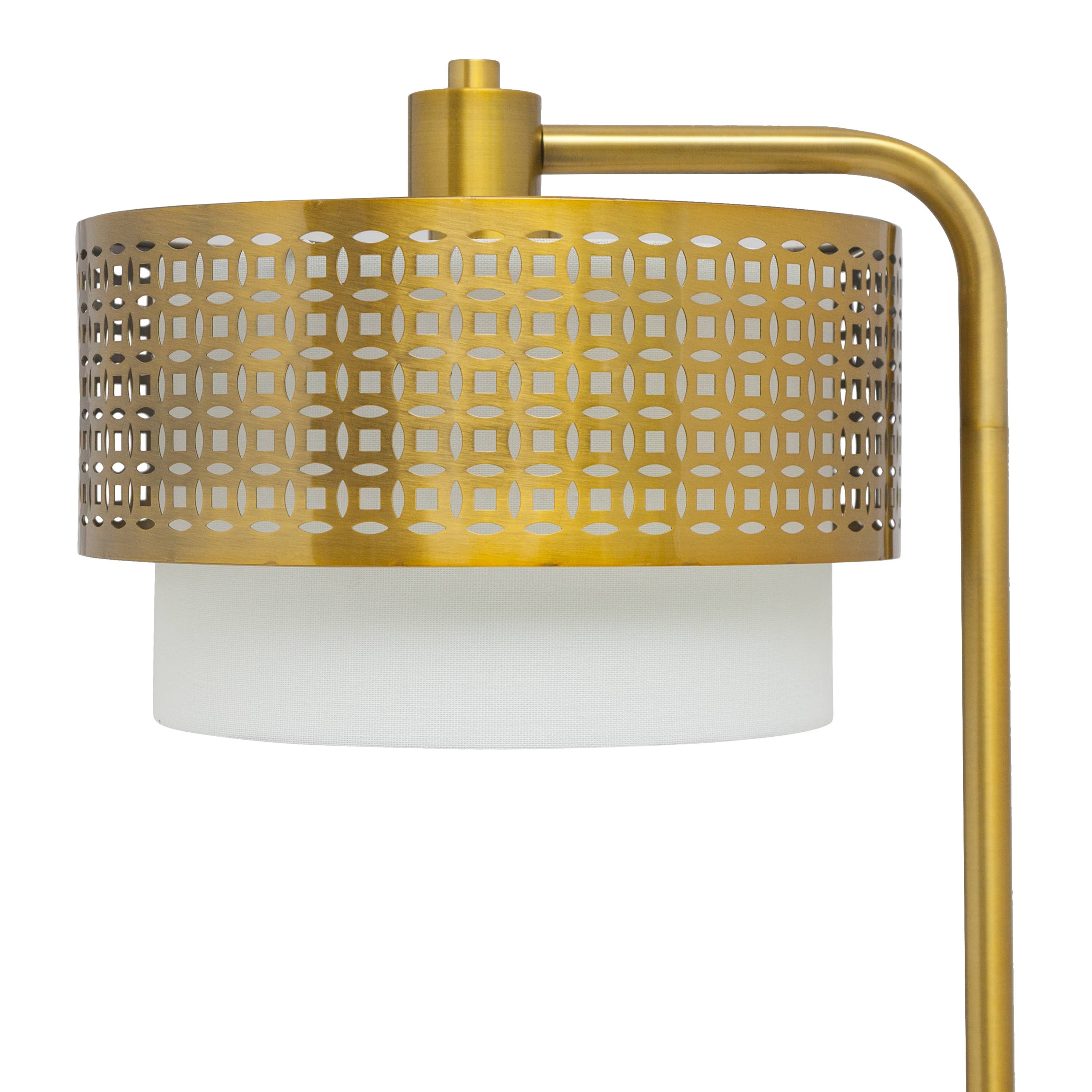 River of Goods - Wholesale Floor Lamp - 65.25"H Xander Gold & White Drum Shade Floor Lamp8