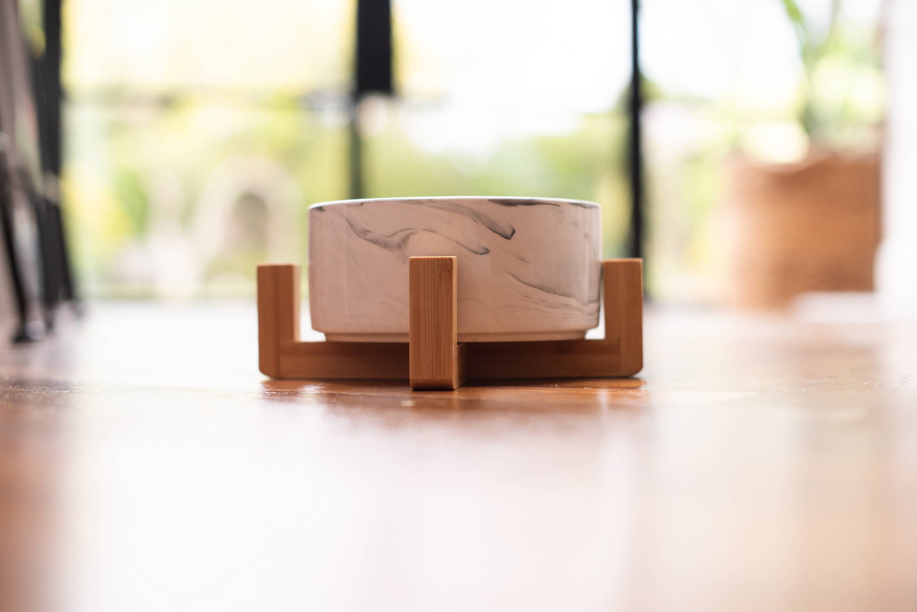 Pet Wiz – wholesale Husdjursskål - Katt och hund – Keramisk skål med bambuställning för hundar och katter – 7 färger14