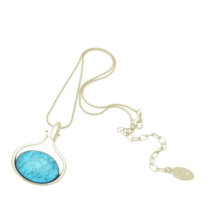 Turquoise Blue Oval Pendant for wholesale by Miss Milly Limited