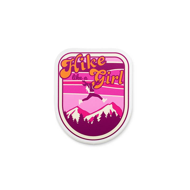 Hike like a Girl Sticker for wholesale by Salty Bear