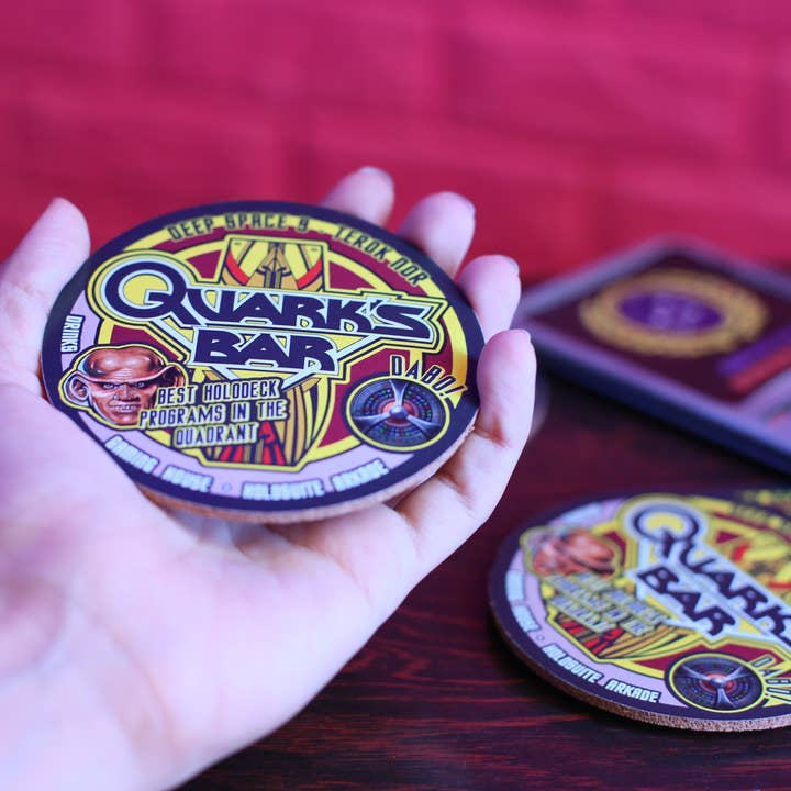 SciFi Nerds – wholesale Coasters – ST Cork Coasters, Pack of 4 Quark's Sci-Fi Decor