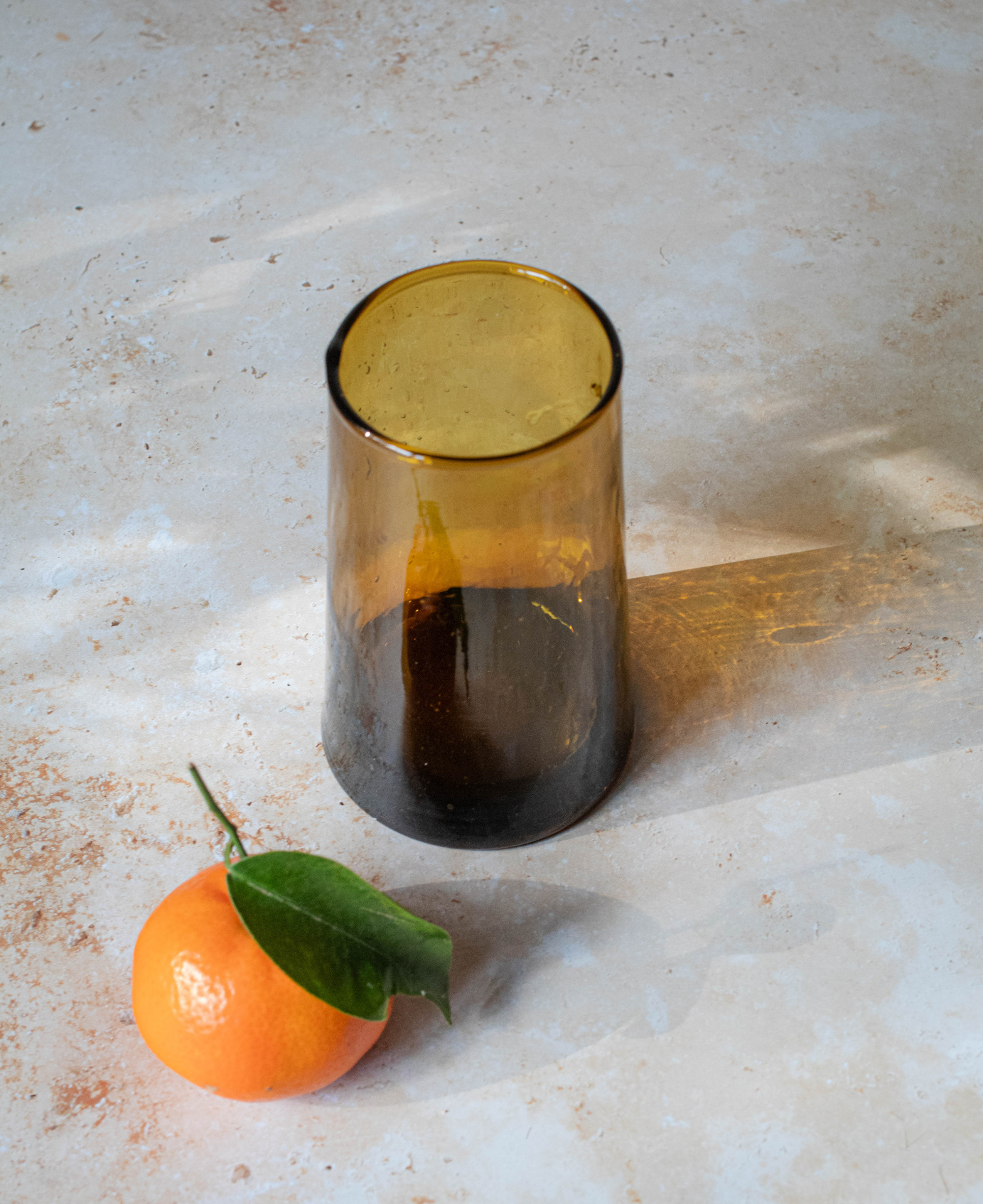 Maison Berber - Wholesale Drinking Glass/Cup - Moroccan Beldi Glasses Set of 6 - Amber 0