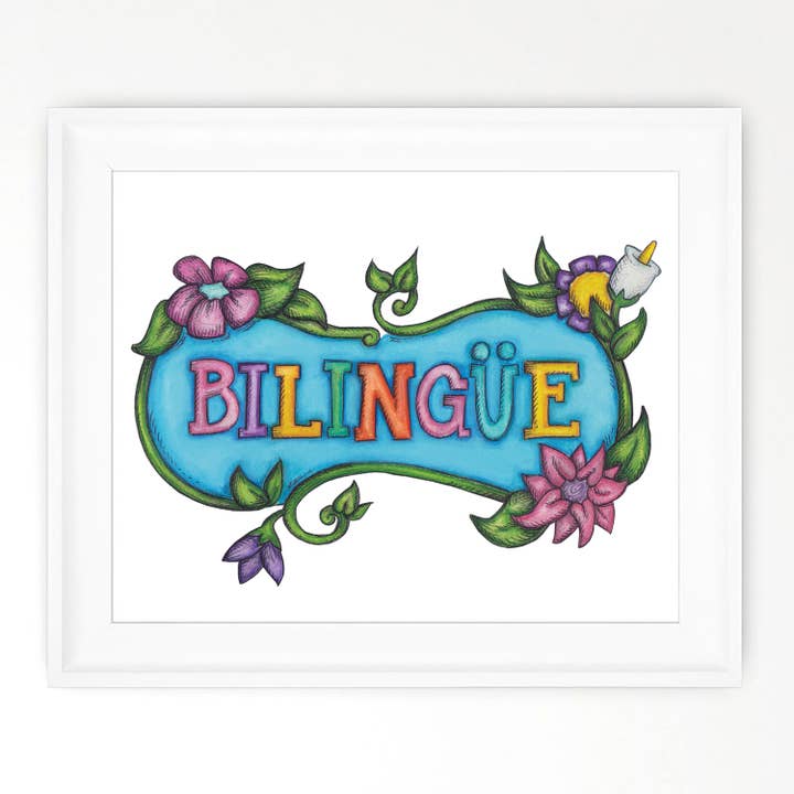 ESTAMPADO ESPAÑOL I ESTAMPADO BILINGUE | Latinx Art para venta al por mayor de About A Cloud Stationery & Gifts