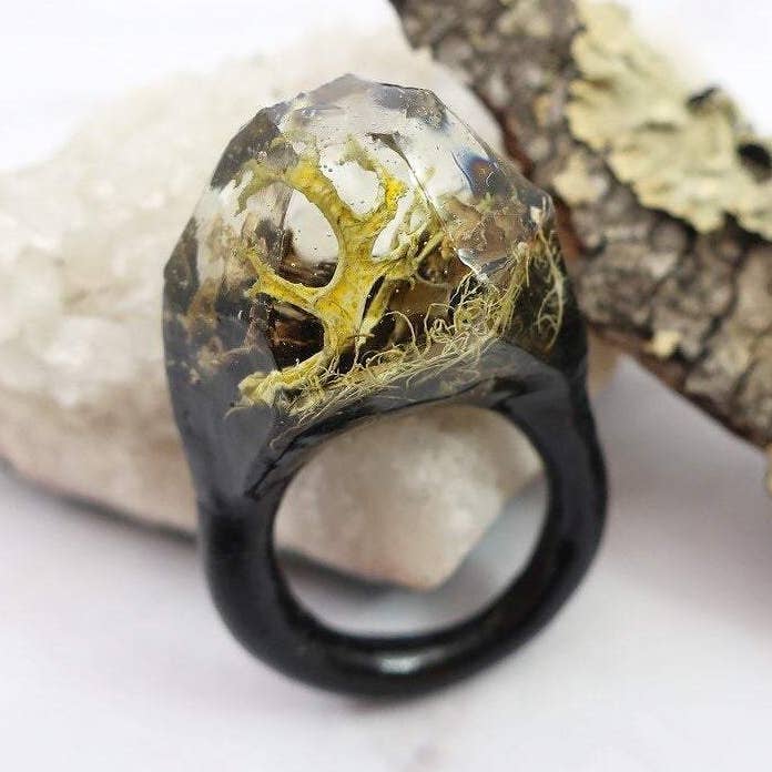 Terrarium Resin Ring | Size 8 US - Style 2F for wholesale by Squidlicks