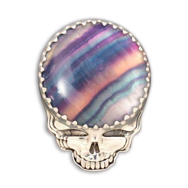 Grateful Dead Throwin' Stones Bolo Pendant | Fluorite for wholesale by Hiouchi Jewels | Rose & Bolt Grateful Dead Jewelry