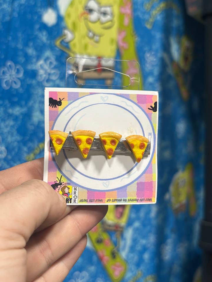 Pepperoni-Pizza-Haarspange - Extra Käse für den Großhandel von NO RHYME OR REASON ART