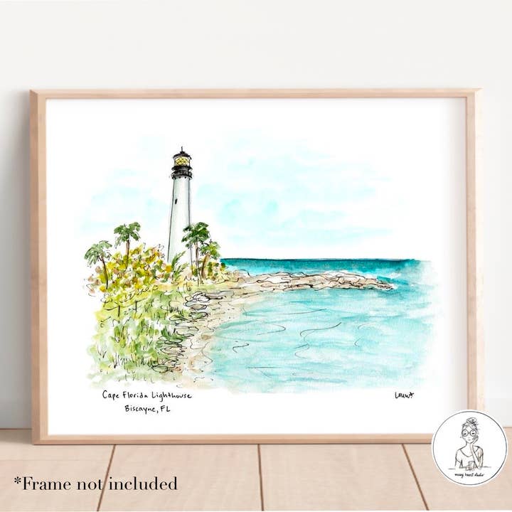 Messy Heart Studio – Engroshandel Kunsttryk – Skræddersyede lokale vartegn akvareltryk, personligt kunstværk11