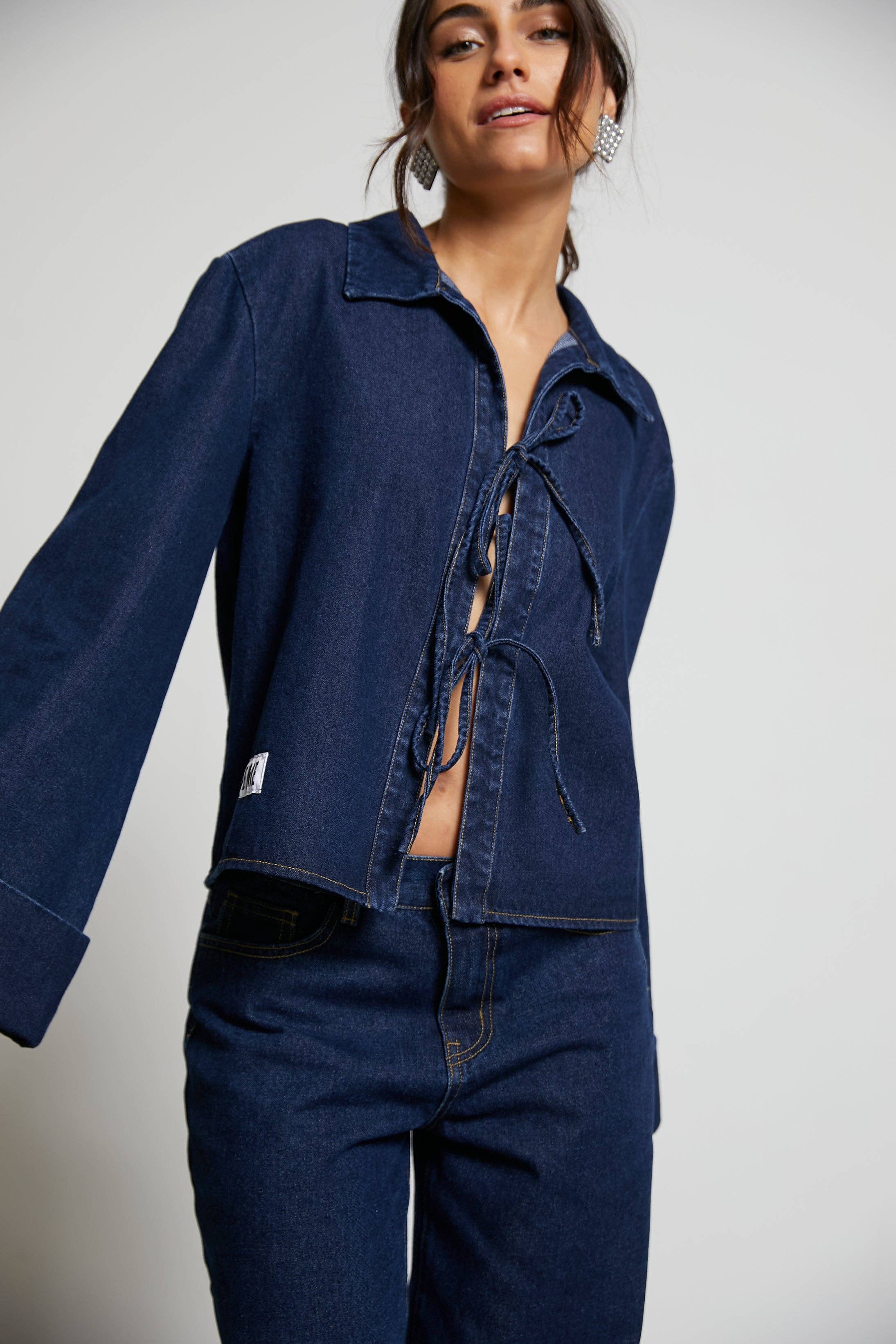 MEYME - Venta al por mayor Camisa con botones - Mujer - Camisa Denim Rina4