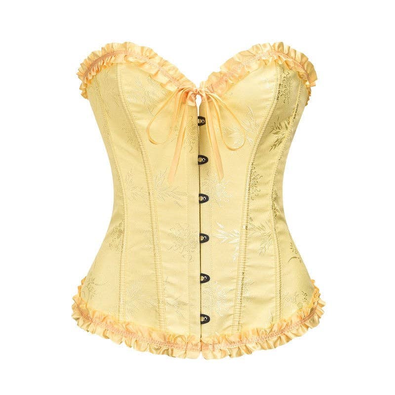 FurDecoration - Wholesale Corset - Women's - Solid Color Lace Corset Waist Trainer3