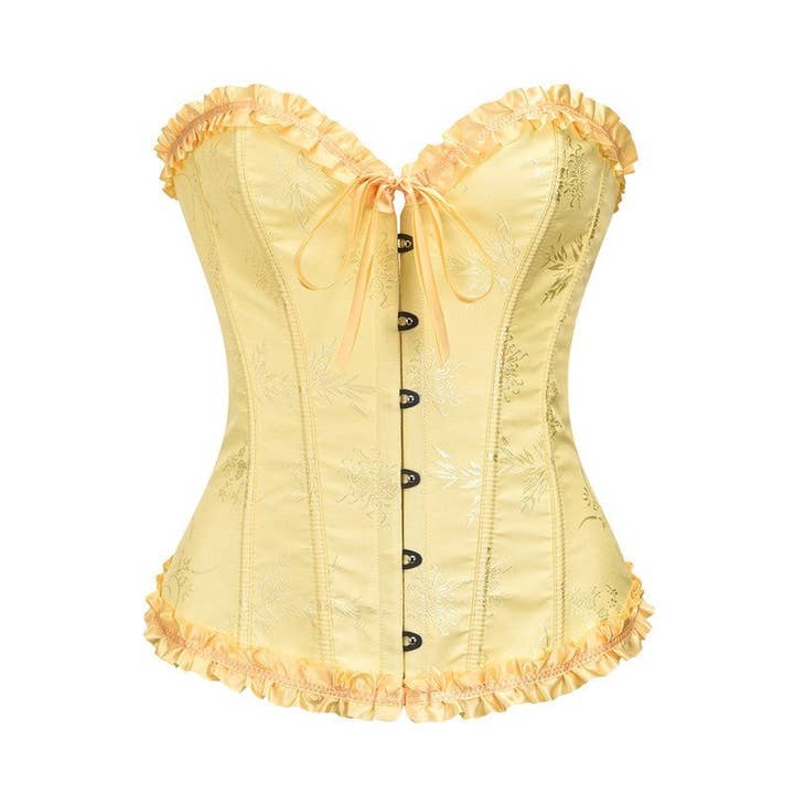 FurDecoration - Wholesale Corset - Women's - Solid Color Lace Corset Waist Trainer3