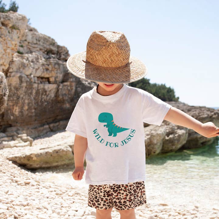 Camiseta infantil Wild for Jesus Dino para venta al por mayor de GFF Apparel
