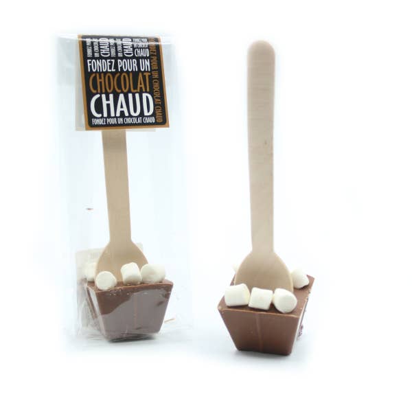 Hot chocolate spoon with milk mini marshmallows - 45g chocolate for wholesale by ADG Diffusion