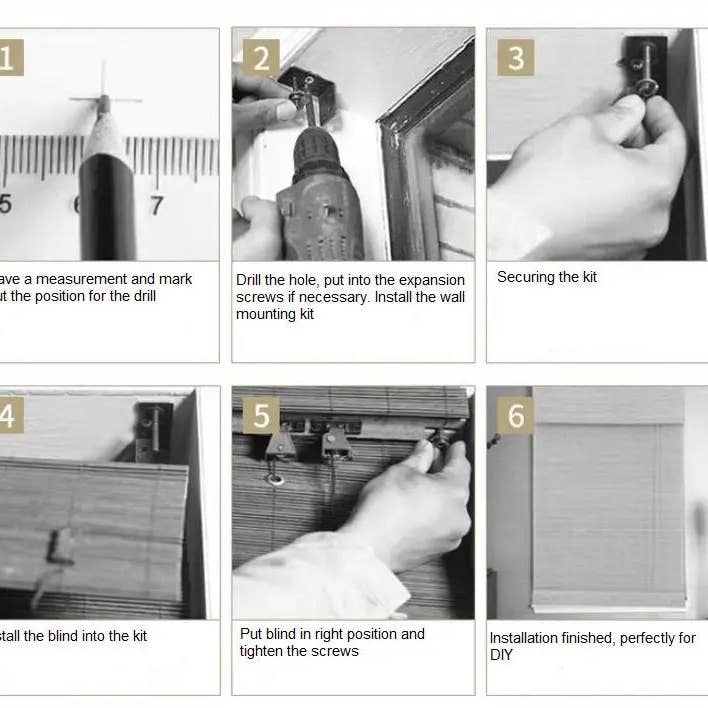 everythingbamboo - Wholesale Curtain - Custom Made Tortoiseshell Bamboo Blind Bamboo Curtain Bamboo Screen Rolling Blinds Panel Privacy Customization Size19